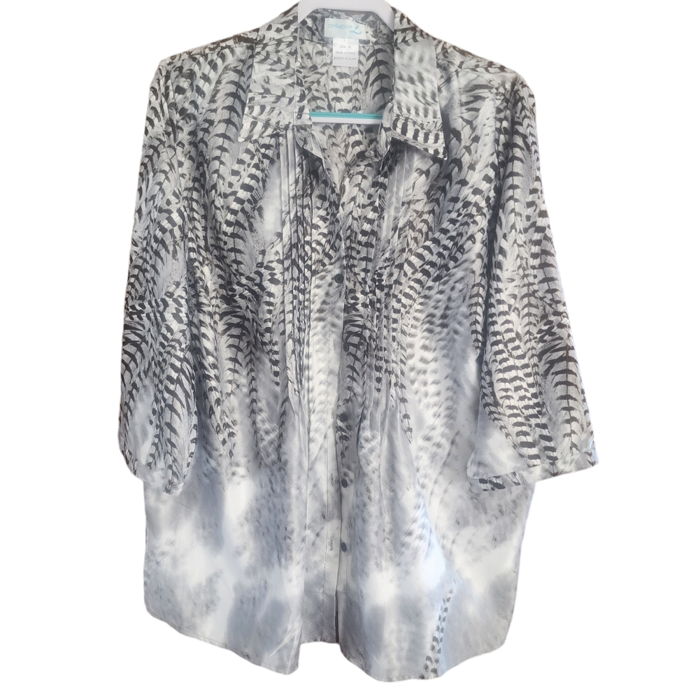 Womens button down fun blouse